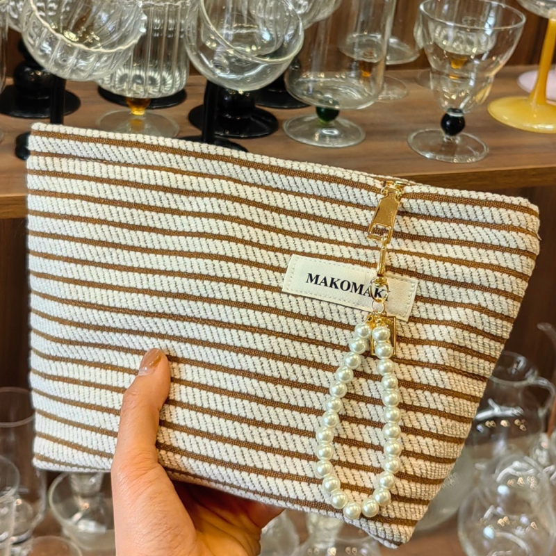 Vászon kozmetikai táska nőknek, hordozható, nagy kapacitású rendező a sminkhez és a higiéniai termékekhez, belső béléssel.