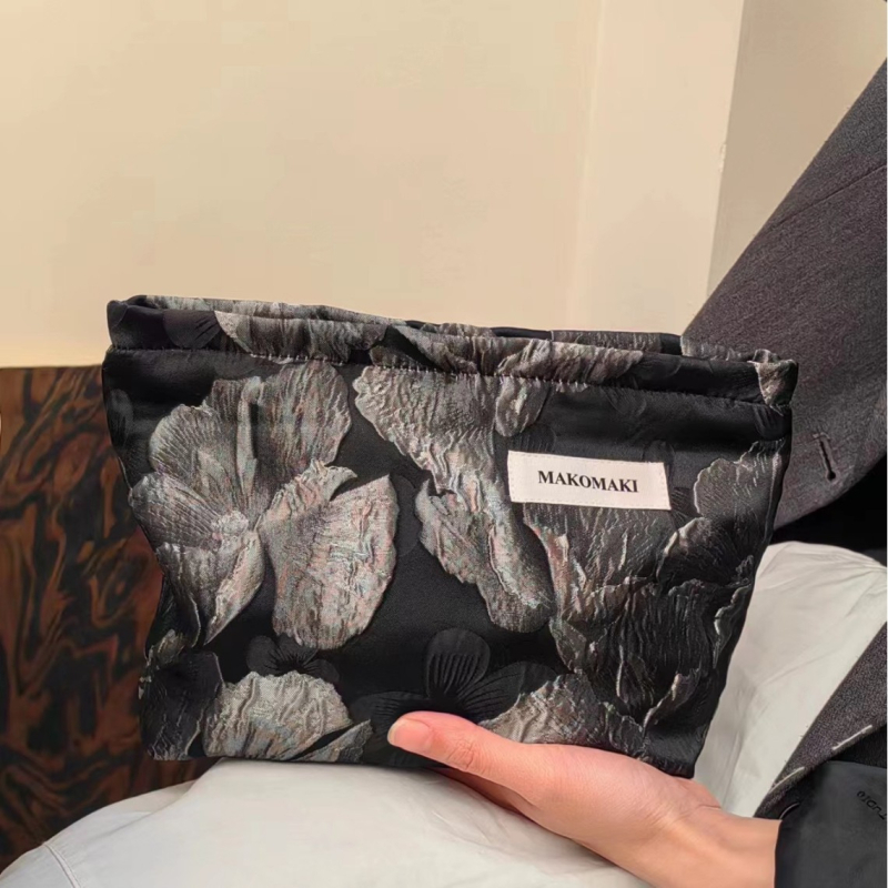 Vászon kozmetikai táska nőknek, hordozható, nagy kapacitású rendező a sminkhez és a higiéniai termékekhez, belső béléssel.