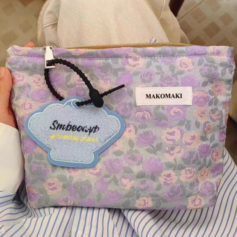 Vászon kozmetikai táska nőknek, hordozható, nagy kapacitású rendező a sminkhez és a higiéniai termékekhez, belső béléssel.