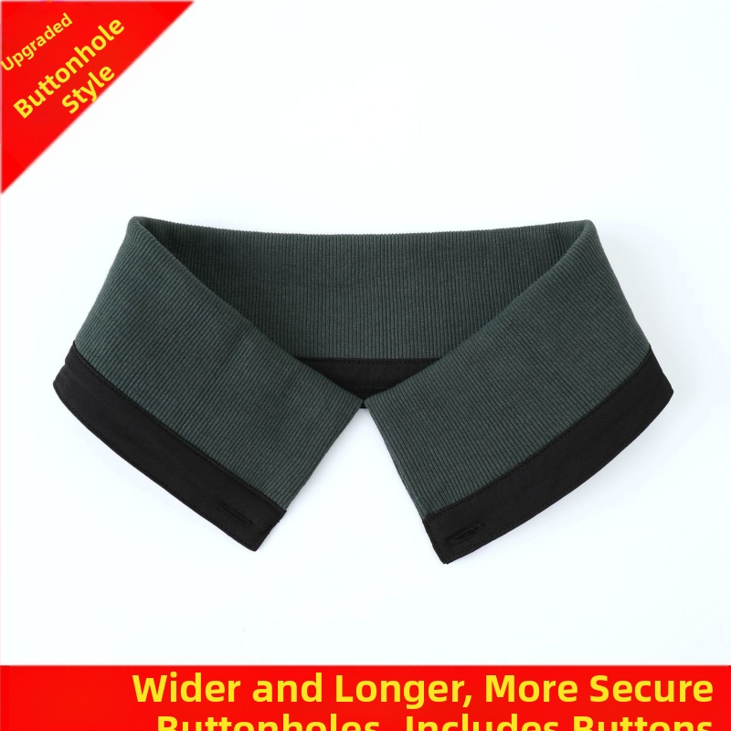 Защитник за яка на пухено яке, премахващ се с резба, топъл, сменяем, унисекс. Материал: полиестерна прежда. Сезон: есен 2025. За възрастни