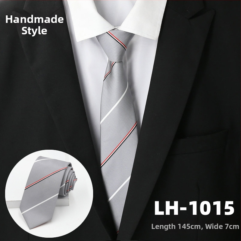 Γραβάτα για άνδρες, ζακάρτ ύφανση με ρίγες, στυλ βέλους, επένδυση πολυεστέρας