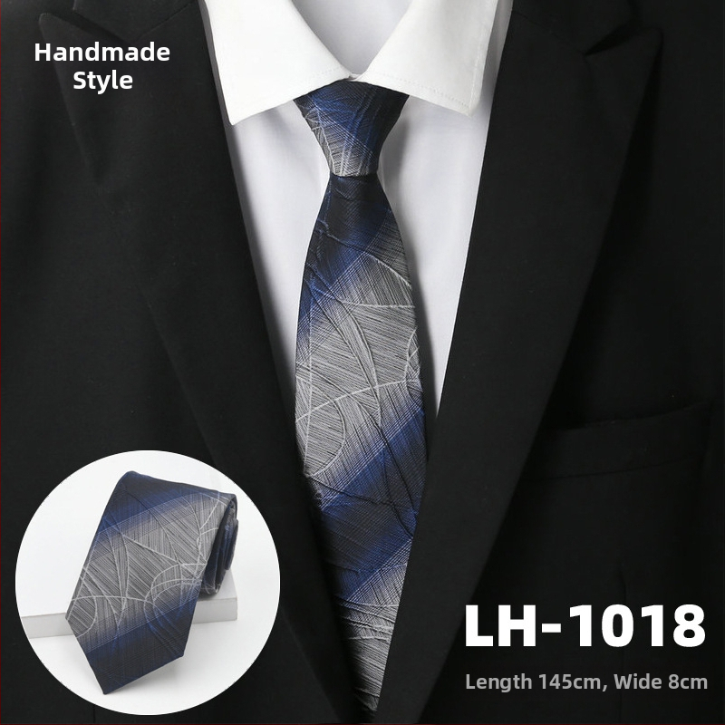 Γραβάτα για άνδρες, ζακάρτ ύφανση με ρίγες, στυλ βέλους, επένδυση πολυεστέρας