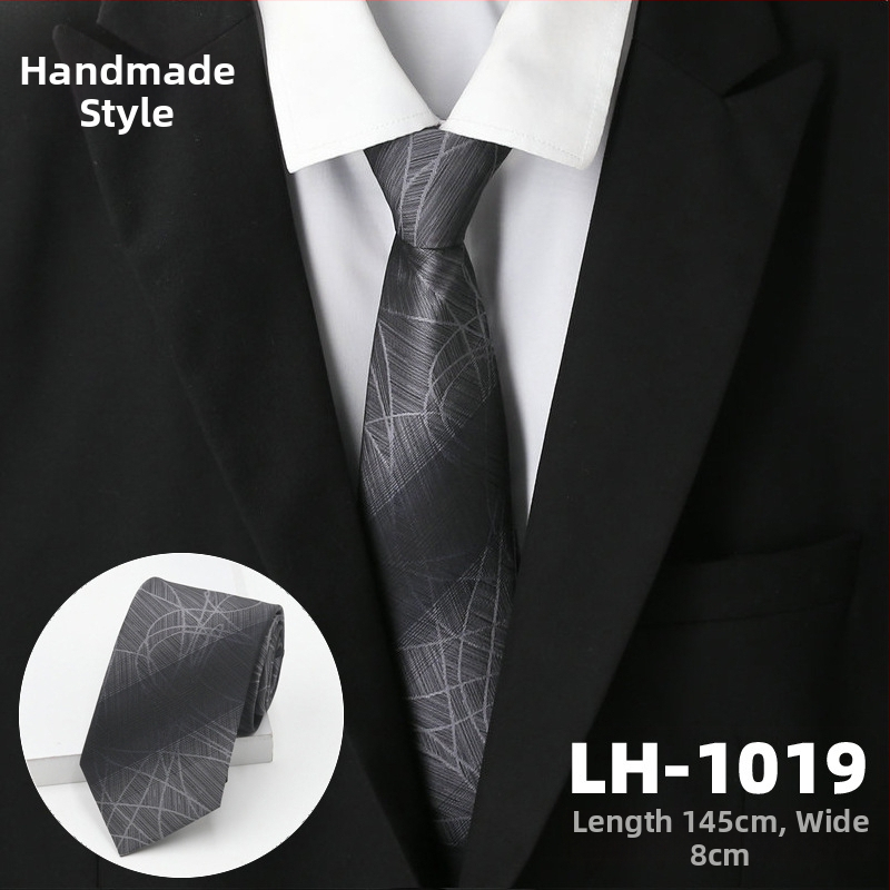 Γραβάτα για άνδρες, ζακάρτ ύφανση με ρίγες, στυλ βέλους, επένδυση πολυεστέρας