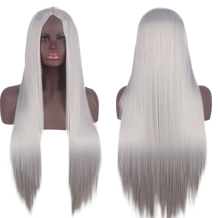 Lord Sanda perucă cosplay anime, lungă drept, fibră rezistentă la temperaturi înalte, model ZB80002-1