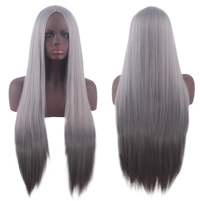 Lord Sanda perucă cosplay anime, lungă drept, fibră rezistentă la temperaturi înalte, model ZB80002-1