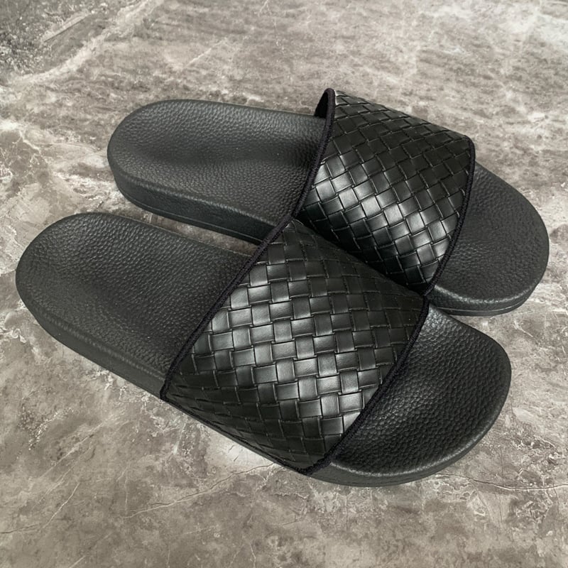 Slapi de plajă unisex împletiti, partea superioară PVC, talpă PVC, antiderapant, exterior, stil lejer, 18–40 ani, primăvara 2024