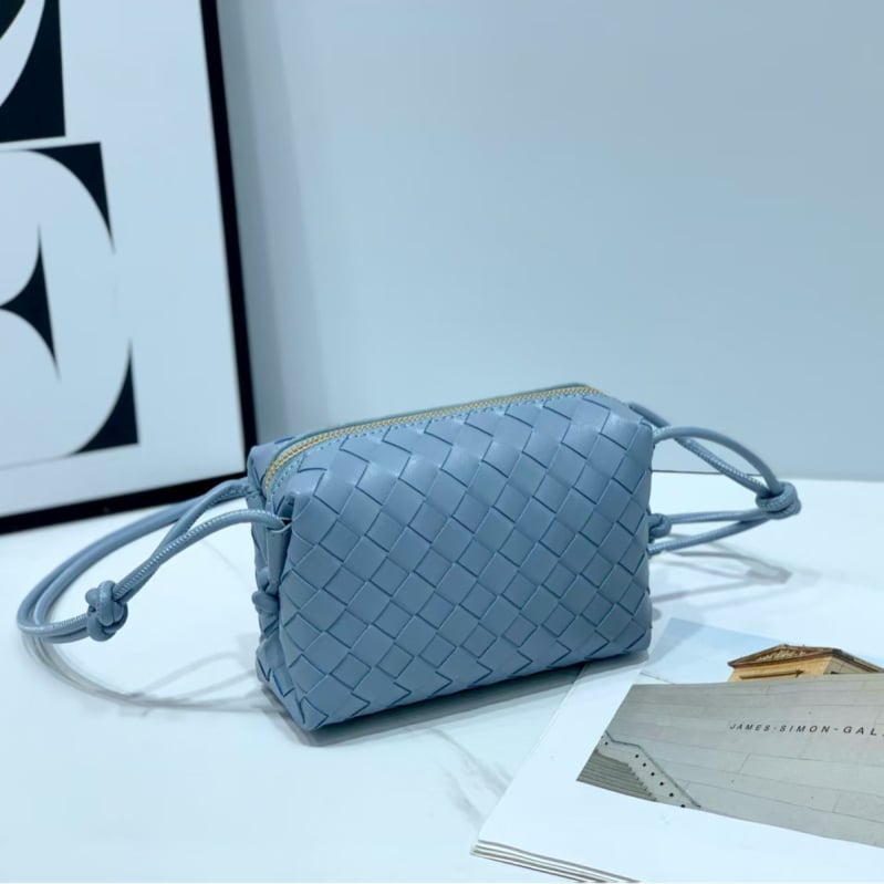 Ručne tkaná malá štvorcová taška na rameno, Oxford látka, zips zapínanie, vnútorné vrecká na telefón a dokumenty, jednopásová ramenná taška