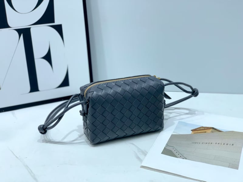 Ručne tkaná malá štvorcová taška na rameno, Oxford látka, zips zapínanie, vnútorné vrecká na telefón a dokumenty, jednopásová ramenná taška