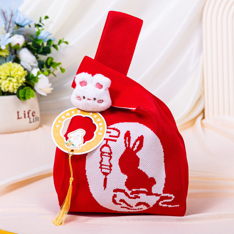 Πλεκτή τσάντα με πολλαπλές θήκες σε εθνικό στυλ — κάθετη τετράγωνη μορφή, επένδυση πολυεστέρα, εσωτερικές θήκες: κρυφή θήκη με φερμουάρ, θήκη κινητού, θήκη ταυτότητας και θήκη για κάμερα; κατάλληλη για καθημερινή χρήση