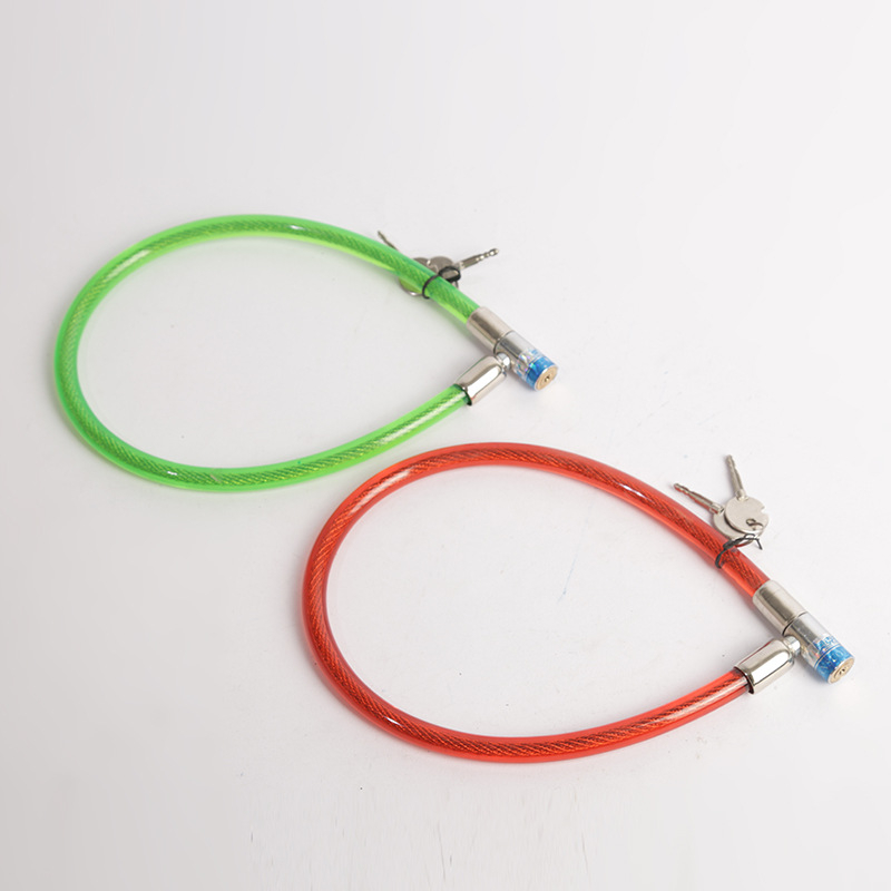 Oakman kábelzár, modell Wire lock, anyag: vas és PVC, kerékpárok, elektromos járművek és motorkerékpárok számára