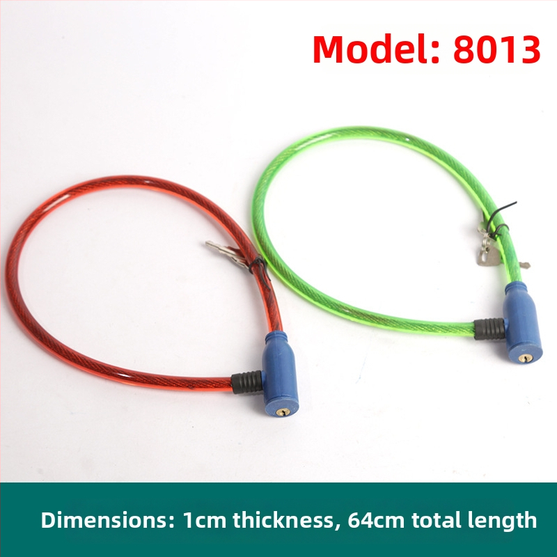 Oakman kábelzár, modell Wire lock, anyag: vas és PVC, kerékpárok, elektromos járművek és motorkerékpárok számára