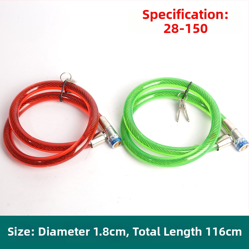 Oakman kábelzár, modell Wire lock, anyag: vas és PVC, kerékpárok, elektromos járművek és motorkerékpárok számára