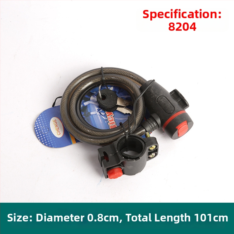 Oakman kábelzár, modell Wire lock, anyag: vas és PVC, kerékpárok, elektromos járművek és motorkerékpárok számára