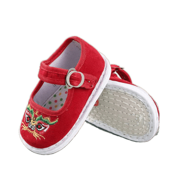 Baba textilcipő, kínai stílusú, pamut felsőrész, légáteresztő, 12–36 hónap