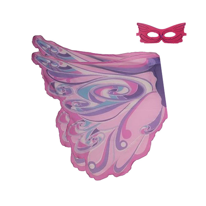 Partytree Detský scénický kostým: plášť s krídlami motýľa, víla a anjela, neutrálne pohlavie, zmes chemických vlákien, leto 2022, vhodné pre deti do 17 rokov