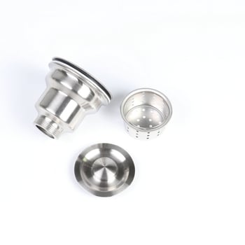 Комплект дренаж за кухненска мивка от неръждаема стомана, с функция против миризма, модел 042, тегло 200 g