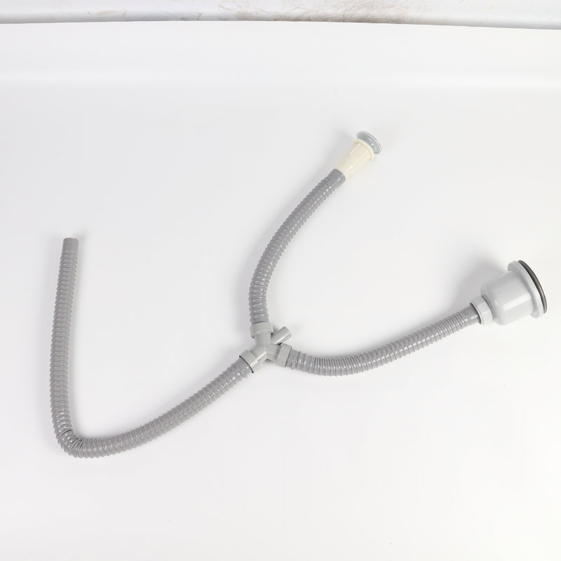 Комплект дренаж за кухненска мивка от неръждаема стомана, с функция против миризма, модел 042, тегло 200 g