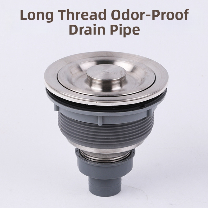 Sada odtokových potrubí pre drez z nehrdzavejúcej ocele so systémom proti zápachu, model 042, hmotnosť 200 g