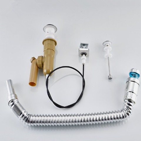 Automatická zátka k umývadlu, tvar S, bounce typ, materiál plast a nerezová oceľ, model DR, značka Xuan oh