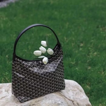 Τσάντα ώμου Χόμπο από PU, οριζόντια τετράγωνη μορφή, αστικός μινιμαλισμός, φερμουάρ, επένδυση από κανβά