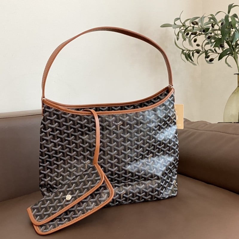 Τσάντα ώμου Χόμπο από PU, οριζόντια τετράγωνη μορφή, αστικός μινιμαλισμός, φερμουάρ, επένδυση από κανβά