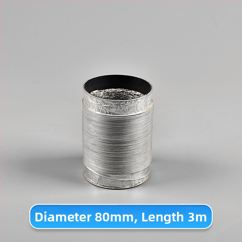 Телескопична двупластова дебела вентилационна тръба с алуминиево фолио за кухня и баня