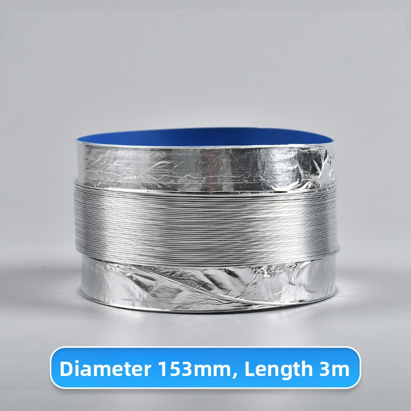 Телескопична двупластова дебела вентилационна тръба с алуминиево фолио за кухня и баня