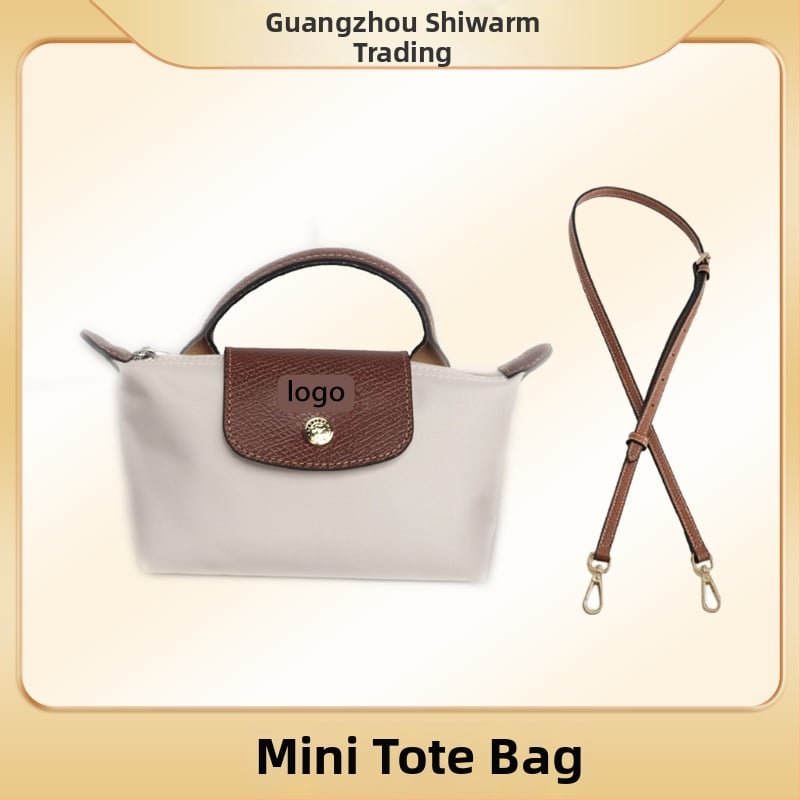 Μίνι τσάντα με φόρμα dumpling, καμβάς, αστικός απλός στυλ, φερμουάρ, επένδυση Oxford