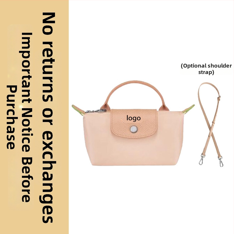 Μίνι τσάντα με φόρμα dumpling, καμβάς, αστικός απλός στυλ, φερμουάρ, επένδυση Oxford