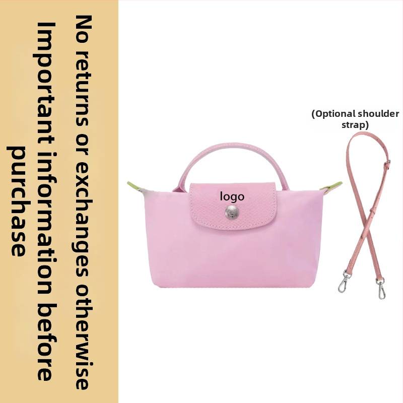 Μίνι τσάντα με φόρμα dumpling, καμβάς, αστικός απλός στυλ, φερμουάρ, επένδυση Oxford