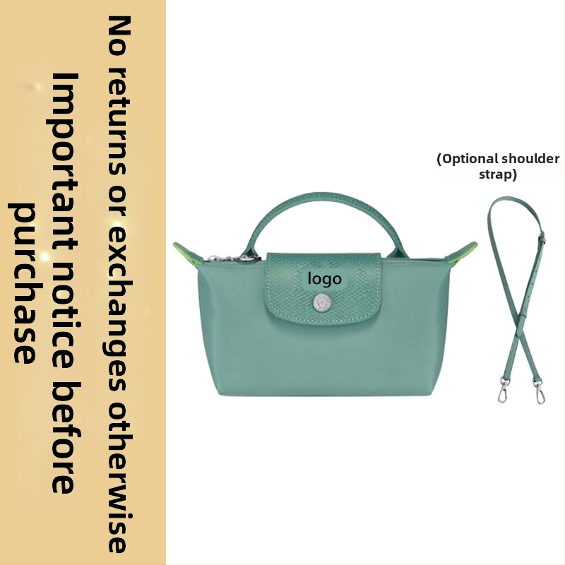 Μίνι τσάντα με φόρμα dumpling, καμβάς, αστικός απλός στυλ, φερμουάρ, επένδυση Oxford