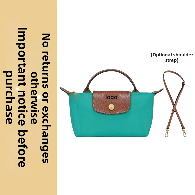 Μίνι τσάντα με φόρμα dumpling, καμβάς, αστικός απλός στυλ, φερμουάρ, επένδυση Oxford