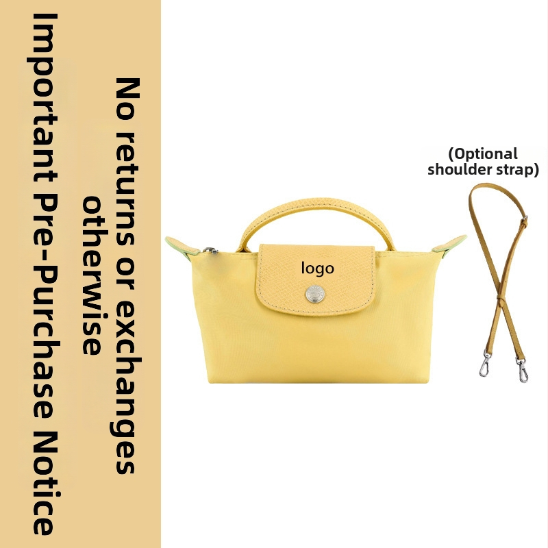 Μίνι τσάντα με φόρμα dumpling, καμβάς, αστικός απλός στυλ, φερμουάρ, επένδυση Oxford