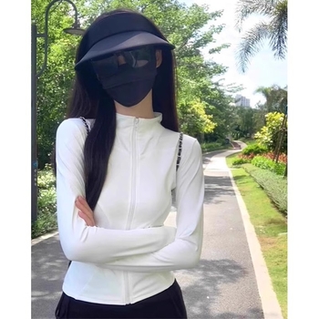 Dámsky UV ochranný kardigan, štíhla silueta, krátka bunda, polyester, rýchloschnúci, UPF50+