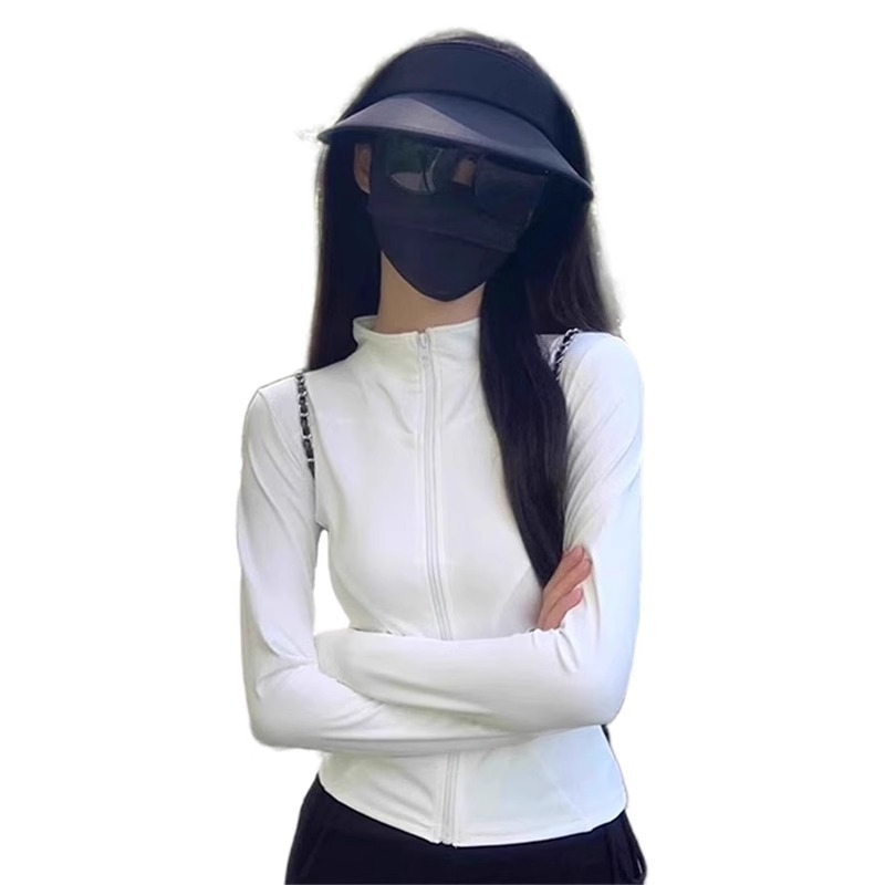 Dámsky UV ochranný kardigan, štíhla silueta, krátka bunda, polyester, rýchloschnúci, UPF50+