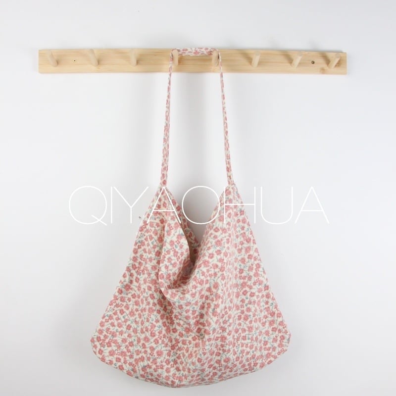 Corduroy Tote Bag με ανοιχτή τσέπη, Unisex στυλ, Οριζόντιο τετράγωνο σχήμα