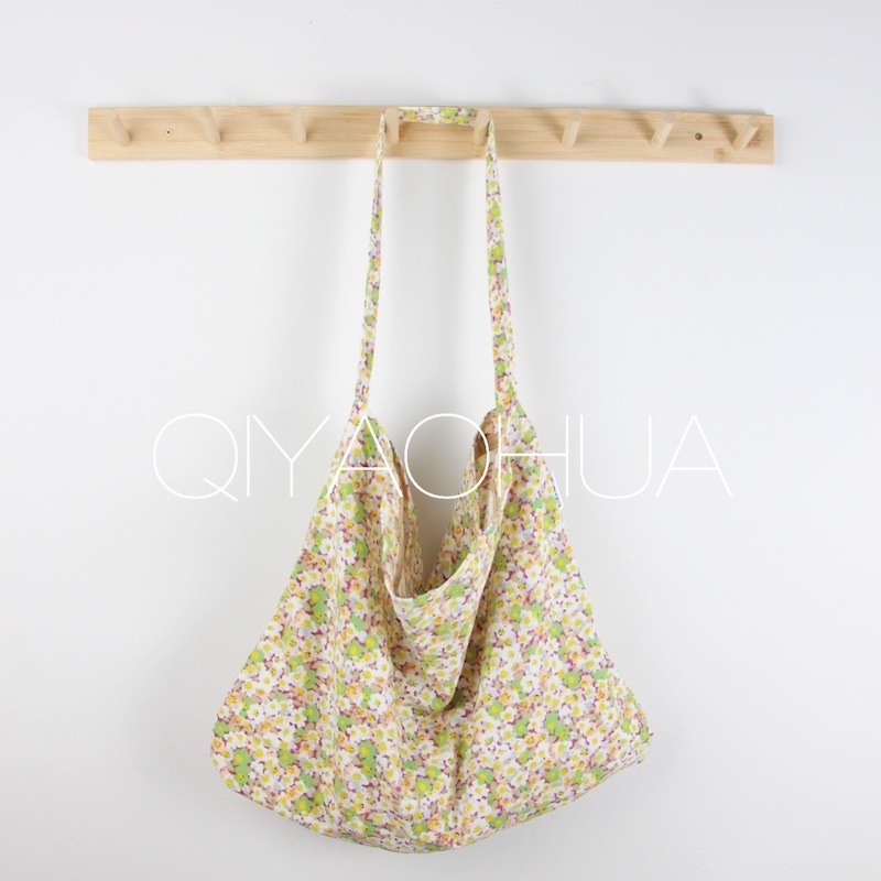 Corduroy Tote Bag με ανοιχτή τσέπη, Unisex στυλ, Οριζόντιο τετράγωνο σχήμα