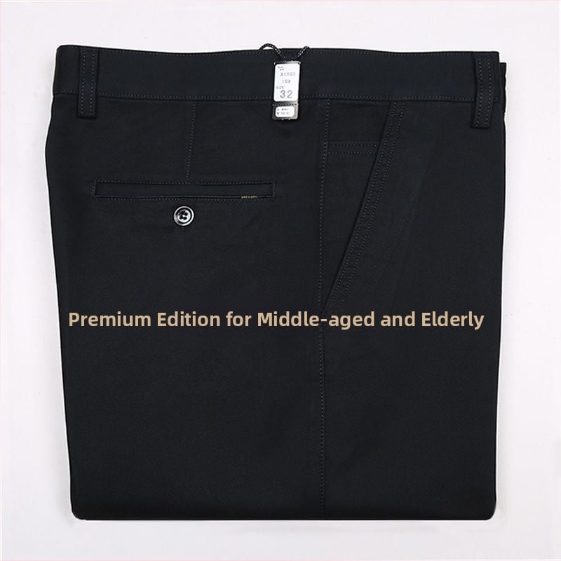 Ανδρικά casual παντελόνια με ψηλόμεση γραμμή και ίσια εφαρμογή, ελαστικό ύφασμα Modal (υψηλή ελαστικότητα; ύφασμα Modal; άνοιξη)