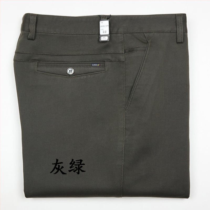 Ανδρικά casual παντελόνια με ψηλόμεση γραμμή και ίσια εφαρμογή, ελαστικό ύφασμα Modal (υψηλή ελαστικότητα; ύφασμα Modal; άνοιξη)