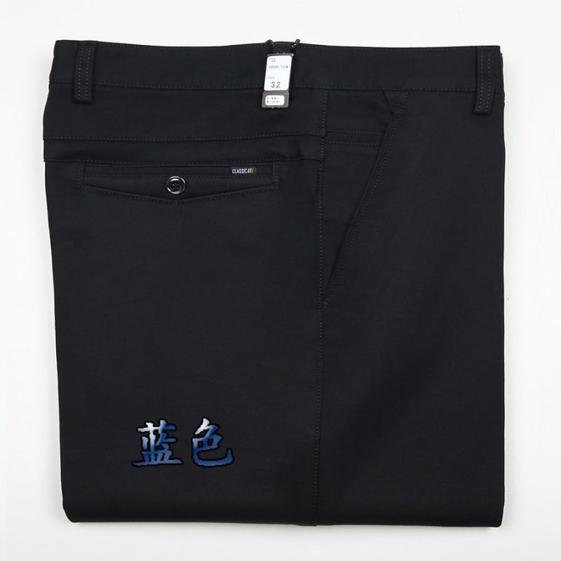 Ανδρικά casual παντελόνια με ψηλόμεση γραμμή και ίσια εφαρμογή, ελαστικό ύφασμα Modal (υψηλή ελαστικότητα; ύφασμα Modal; άνοιξη)