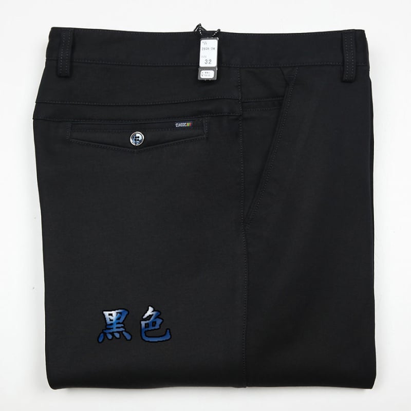 Ανδρικά casual παντελόνια με ψηλόμεση γραμμή και ίσια εφαρμογή, ελαστικό ύφασμα Modal (υψηλή ελαστικότητα; ύφασμα Modal; άνοιξη)