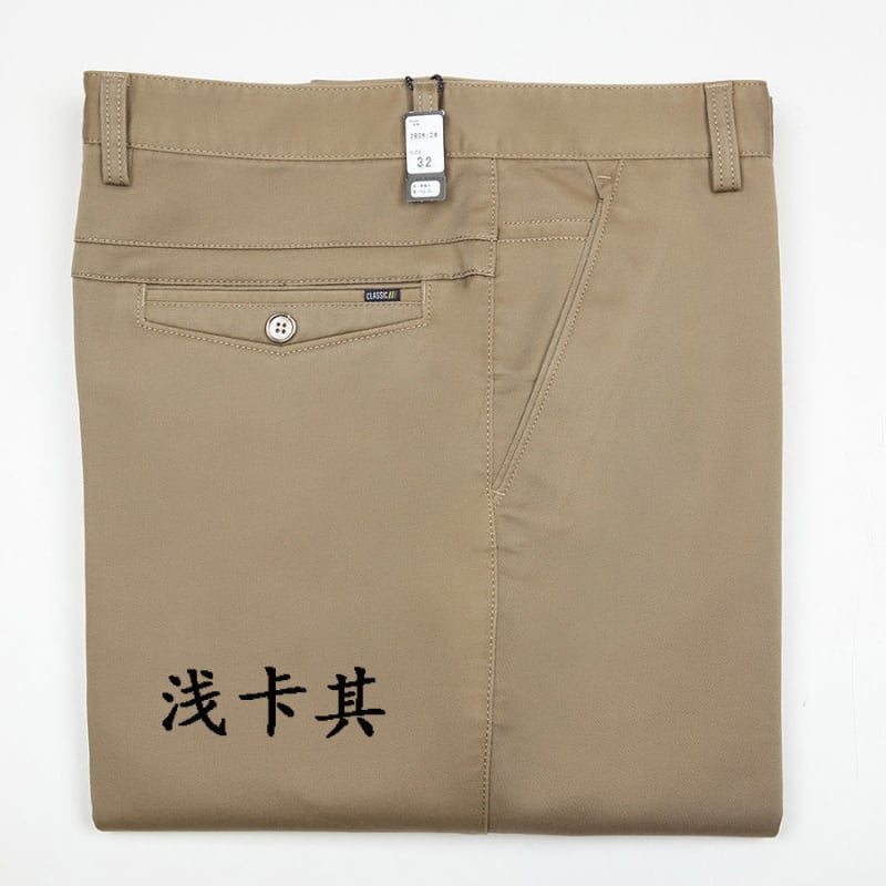 Ανδρικά casual παντελόνια με ψηλόμεση γραμμή και ίσια εφαρμογή, ελαστικό ύφασμα Modal (υψηλή ελαστικότητα; ύφασμα Modal; άνοιξη)