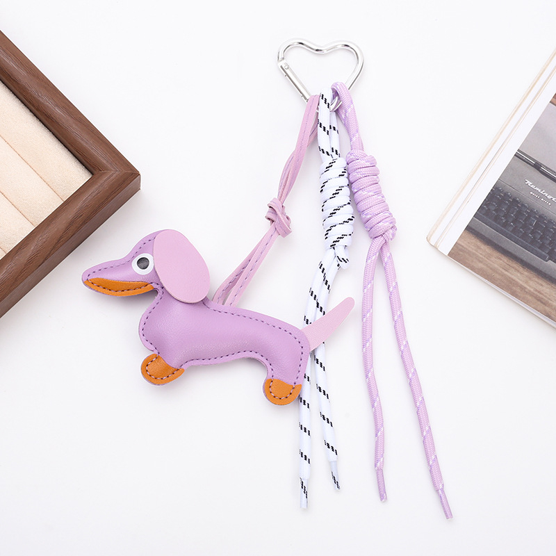 PU κρεμαστό για τσάντα με σχέδιο Ντάχσουντ, αρκούδα και μικρά ζώα, γλυκό και δροσερό στυλ, ημιχειρωνακτική επεξεργασία, Rouheng