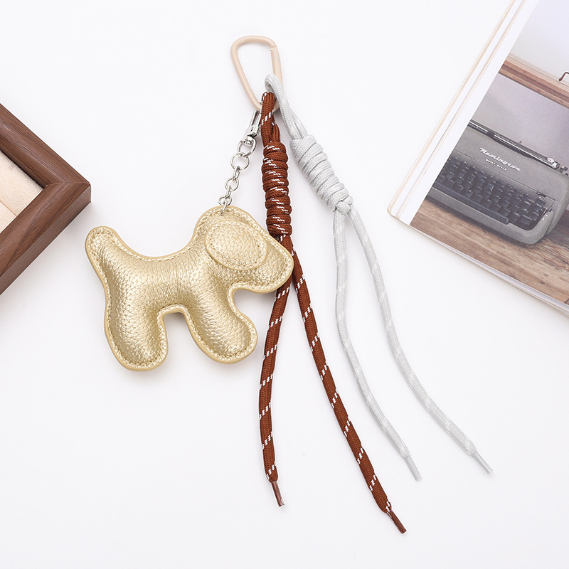 PU κρεμαστό για τσάντα με σχέδιο Ντάχσουντ, αρκούδα και μικρά ζώα, γλυκό και δροσερό στυλ, ημιχειρωνακτική επεξεργασία, Rouheng