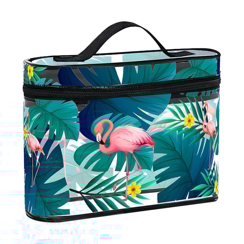 PVC torbica za kozmetiku i putovanja, prugasti uzorak, bez podstavke, prozračna, antibakterijska, unisex