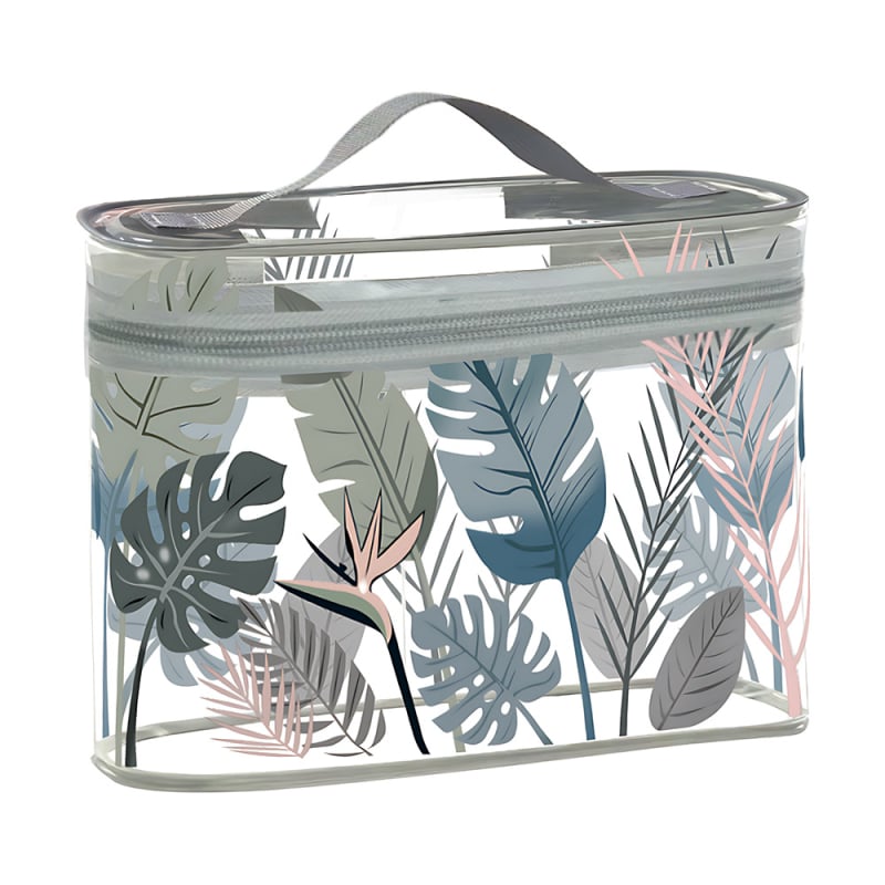 PVC torbica za kozmetiku i putovanja, prugasti uzorak, bez podstavke, prozračna, antibakterijska, unisex