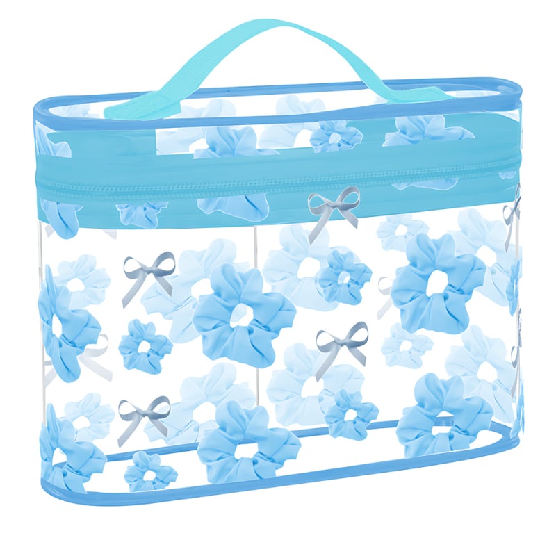 PVC torbica za kozmetiku i putovanja, prugasti uzorak, bez podstavke, prozračna, antibakterijska, unisex