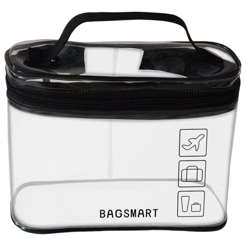 PVC torbica za kozmetiku i putovanja, prugasti uzorak, bez podstavke, prozračna, antibakterijska, unisex