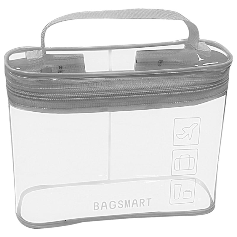 PVC torbica za kozmetiku i putovanja, prugasti uzorak, bez podstavke, prozračna, antibakterijska, unisex