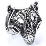 Rozsdamentes acél gyűrű levél alakú formával, köves díszítéssel, uniszex divat ékszer